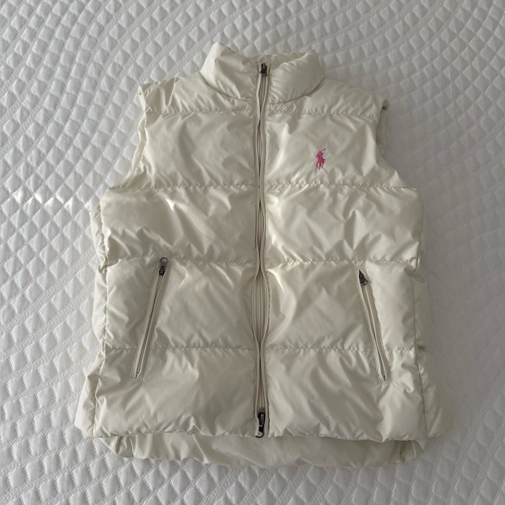 Ralph Lauren White Puffer Vest
